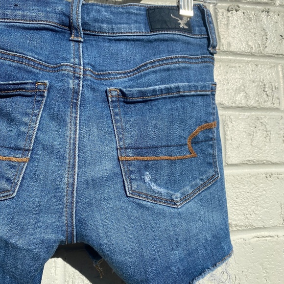 American Eagle Outfitters Hi-Rise Shortie super stretch denim 00 - Picture 7 of 16